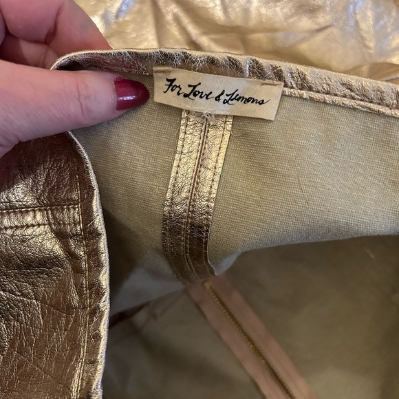 For Love and Lemons Luna Metallic Skirt (S) - Picture 11 of 12